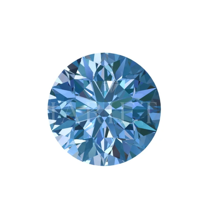 Moissanite /Okrągły/ Niebieski / VVS1