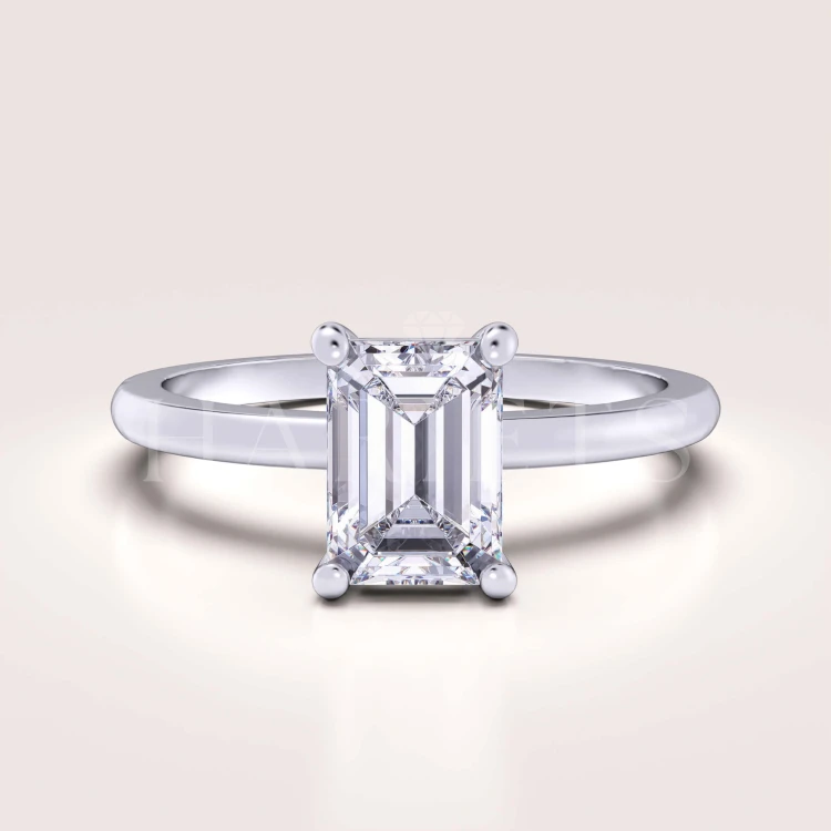 bague-de-fiançailles-solitaire-verity-moissanite-1ct-taille-émeraude-or-blanc-hariets.