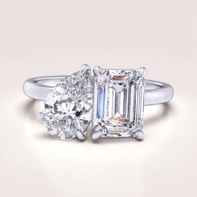 bague-de-fiancailles-toi-et-moi-moissanite-3-5ct-taille-emeraude-poire-or-blanc-gemini-hariets.