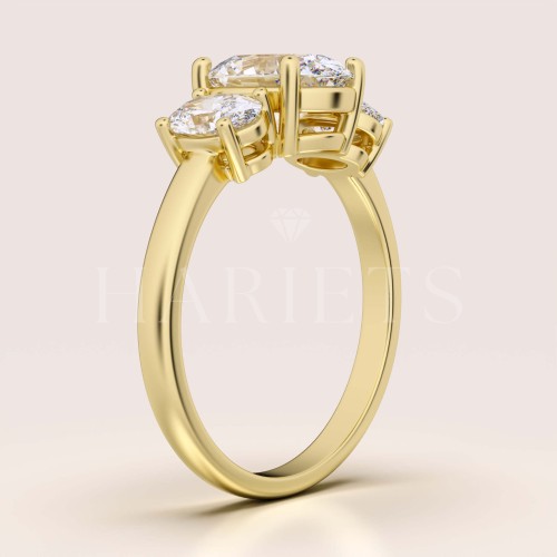 bague-de-fiancailles-trinity-moissanite-3ct-taille-ovale-profil-or-jaune-evoris-hariets.