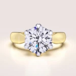 Bague de fiançailles avec moissanite 3 ct – Whisper or 14k