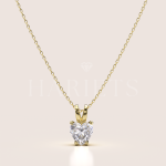 Collier Mellow avec moissanite de 1ct en taille cœur – or 14k