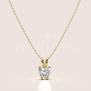 Collier Mellow avec moissanite de 1ct en taille cœur – or 14k