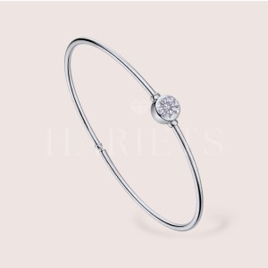 Bracelet BANGLE avec moissanite, env. 0,50 ct - argent 925