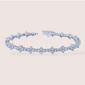 Bracelet tennis avec moissanites Cruzara - argent 925