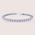 Bracelet tennis avec moissanites - 4mm argent 925