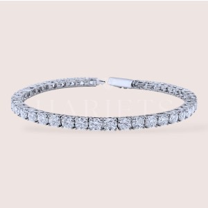 Bracelet tennis avec moissanites - 4mm argent 925