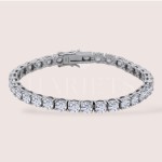 Bracelet tennis en moissanites – 5mm argent 925
