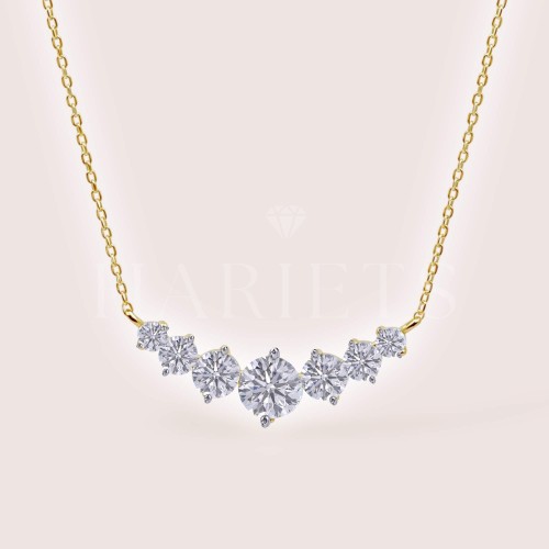 Collier avec moissanites env. 2,8 CT