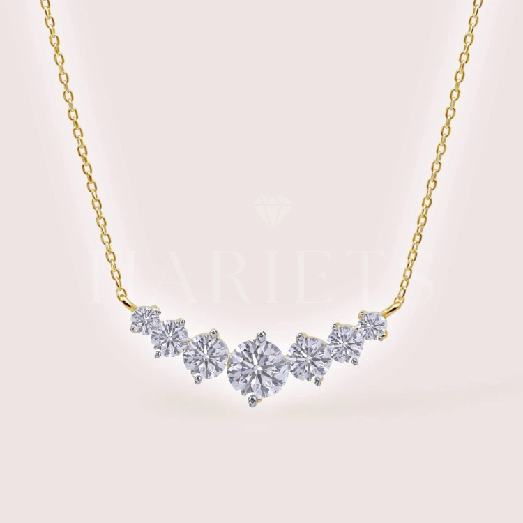 Collier avec moissanites env. 2,8 CT
