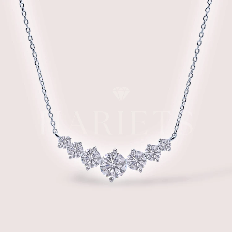 Collier avec moissanites env. 2,8 CT