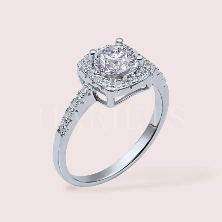 Bague avec moissanite Élégance – argent 925