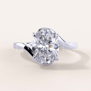 Bague de fiançailles avec moissanite taille ovale – Muse argent 925