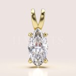 Pendentif avec moissanite taille marquise 1 ct Mellow – or 585