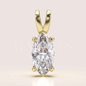 Pendentif avec moissanite taille marquise 1 ct Mellow – or 585