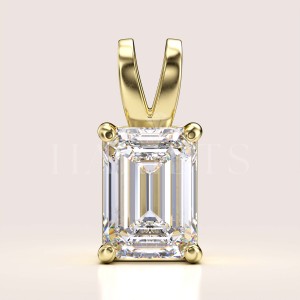 Pendentif avec moissanite taille émeraude 1 ct Mellow – or 585