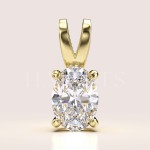 Pendentif avec moissanite taille ovale 1 ct Mellow – or 585