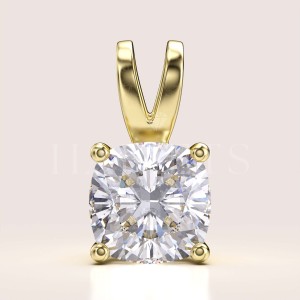 Pendentif avec moissanite taille coussin 1 ct Mellow – or 585