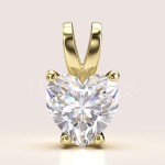 Pendentif avec moissanite taille cœur 1 ct Mellow – or 585