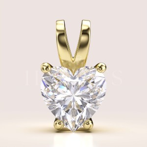 Pendentif avec moissanite taille cœur 1 ct Mellow – or 585