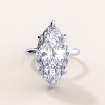 Bague avec moissanite 4ct taille marquise – Royal Stones : Gigi argent 925