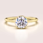 Bague de fiançailles avec diamant de laboratoire 1 ct – Gleam : Hope or 585