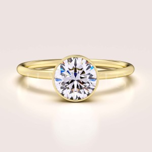 Bague de fiançailles avec diamant de laboratoire 1 ct – Gleam : Hope or 585