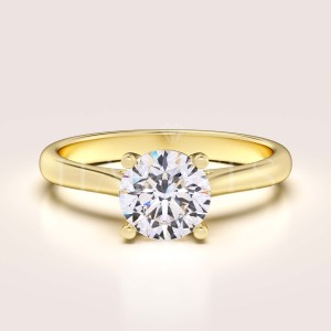 Bague Solitaire avec moissanite 1 ct – Louise or 585