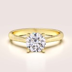 Bague de fiançailles Solitaire avec diamant de laboratoire 1 ct – Louise or 585