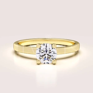 Bague de fiançailles en 24h avec moissanite – Solitaire: Flare en or 14k