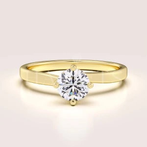 Bague de fiançailles en 24h avec moissanite – Solitaire : Bloom en or 14k
